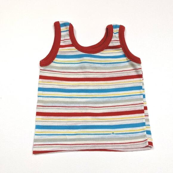 Vintage Toddletime Tank Top Baby Boys Size 12m Knit Stripe - Picture 2 of 3